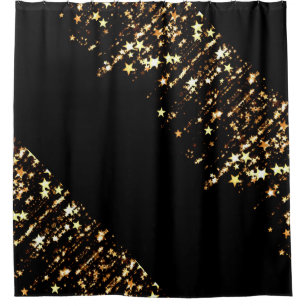 falling stars bathroom shower curtain