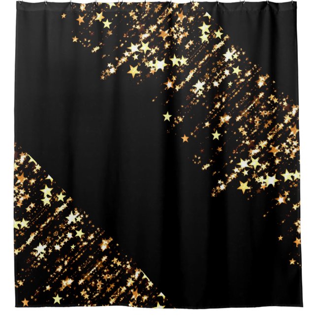falling stars bathroom shower curtain (Front)