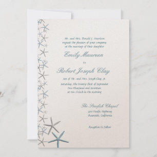 Falling Stars Parents Names Wedding Invitation