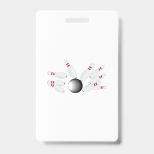 Falling Ten Pins ID Badge