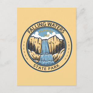 Falling Waters State Park Florida Badge Postcard