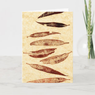 "Falling Willow Leaves" Country Greeting Card