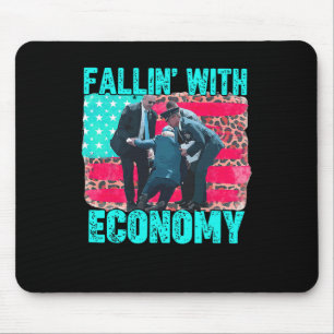 Falling With Economy Happy 4th Of July Funny Biden Mouse Mat