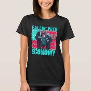 Falling With Economy Happy 4th Of July Funny Biden T-Shirt