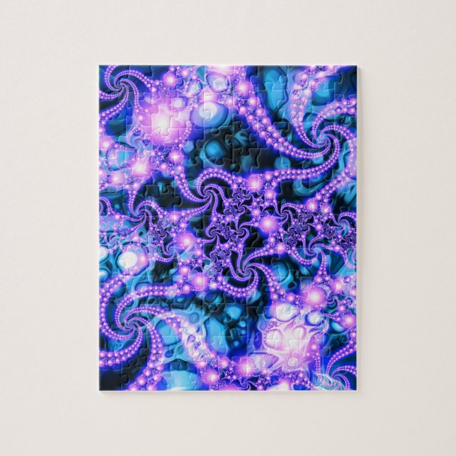 Falling Within  (cool) - Psychedelic Fractal Jigsaw Puzzle (Vertical)
