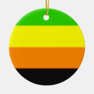 Fallln Aromantic Pride Flag Ceramic Tree Decoration