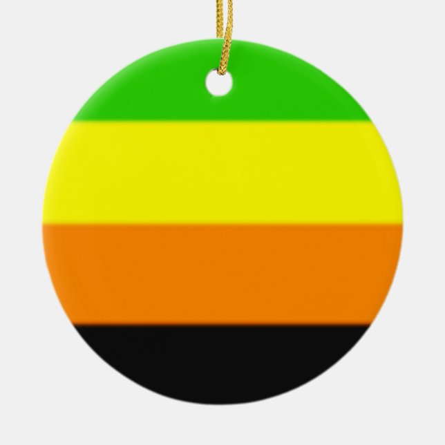 Fallln Aromantic Pride Flag Ceramic Tree Decoration (Front)