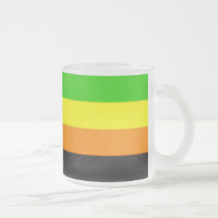 Fallln Aromantic Pride Flag Frosted Glass Coffee Mug
