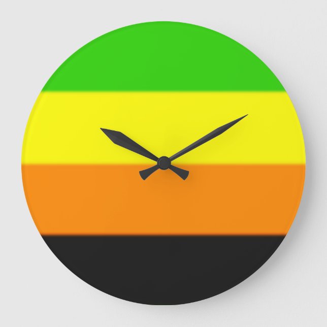 Fallln Aromantic Pride Flag Large Clock (Front)