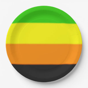 Fallln Aromantic Pride Flag Paper Plate