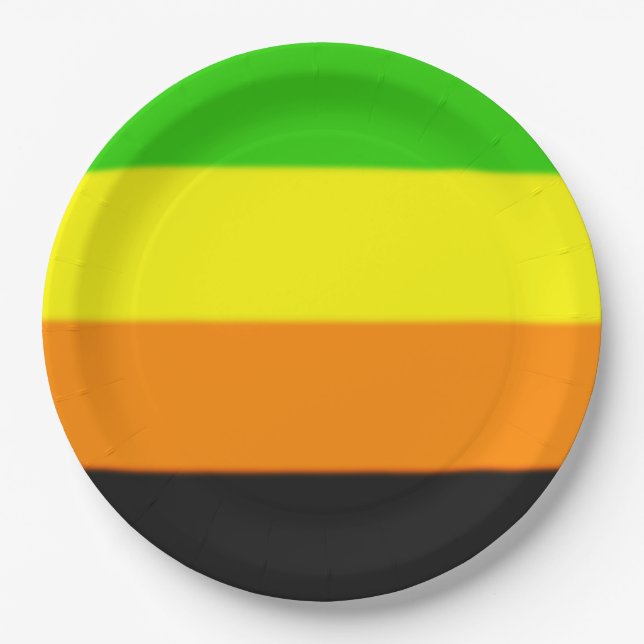 Fallln Aromantic Pride Flag Paper Plate (Front)