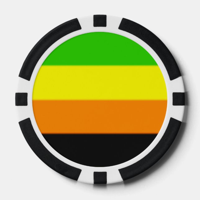 Fallln Aromantic Pride Flag Poker Chips (Front)