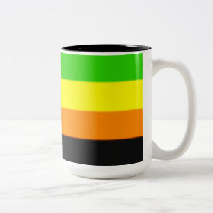 Fallln Aromantic Pride Flag Two-Tone Coffee Mug