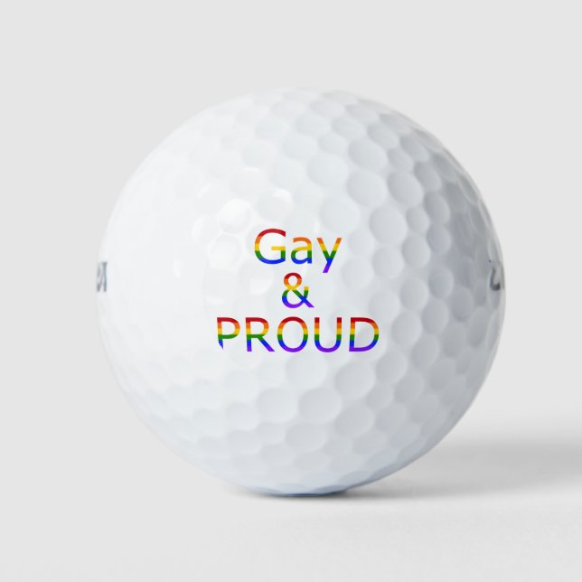 Fallln Gay and Proud Golf Balls (Front)