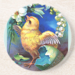 Falln A Happy Easter Chick Coaster