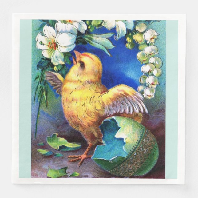 Falln A Happy Easter Chick Napkin (Front)