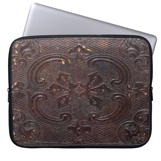 Falln Acient Leather Book Laptop Sleeve (Front)