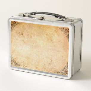 Falln Aged Framed Paper Metal Lunch Box