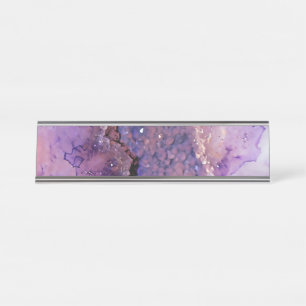 Falln Amethyst Geode Desk Name Plate
