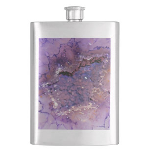 Falln Amethyst Geode Hip Flask