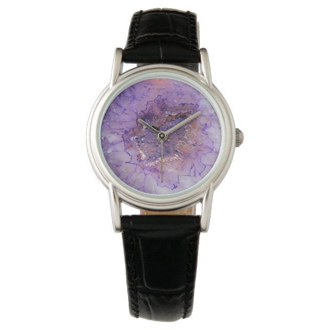 Falln Amethyst Geode Watch (Front)