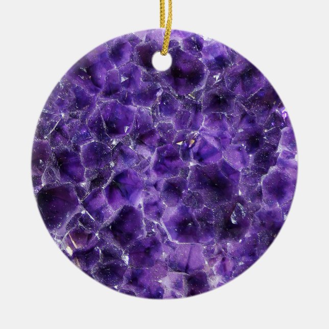 Falln Amethyst Peaks Ceramic Tree Decoration (Front)