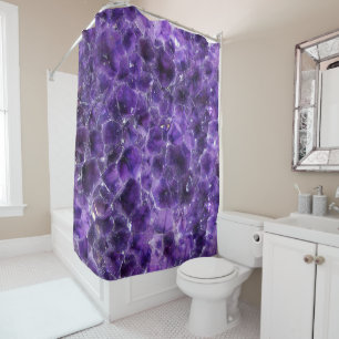 Falln Amethyst Peaks Shower Curtain