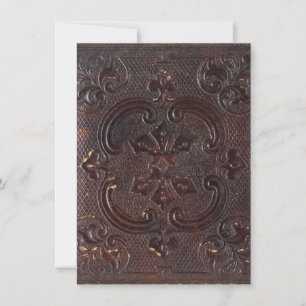 Falln Ancient Leather Book Invitation