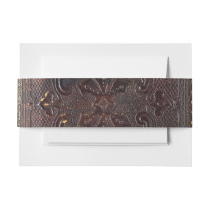 Falln Ancient Leather Book Invitation Belly Band