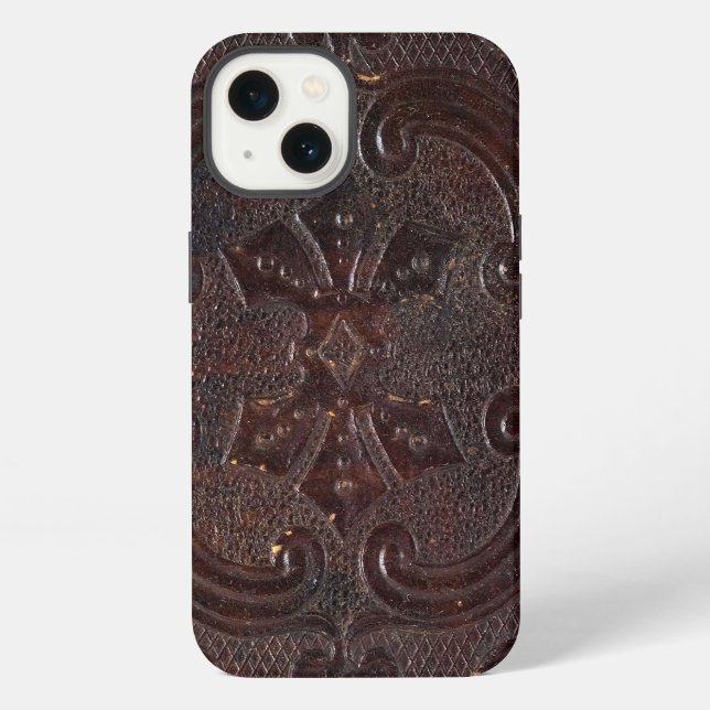 Falln Ancient Leather Book iPhone Case (Back)