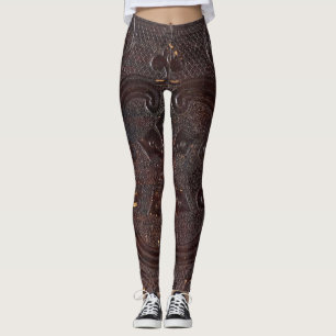 Falln Ancient Leather Book Leggings