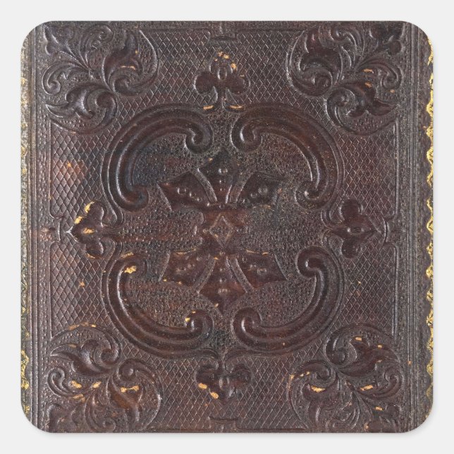 Falln Ancient Leather Book Square Sticker (Front)