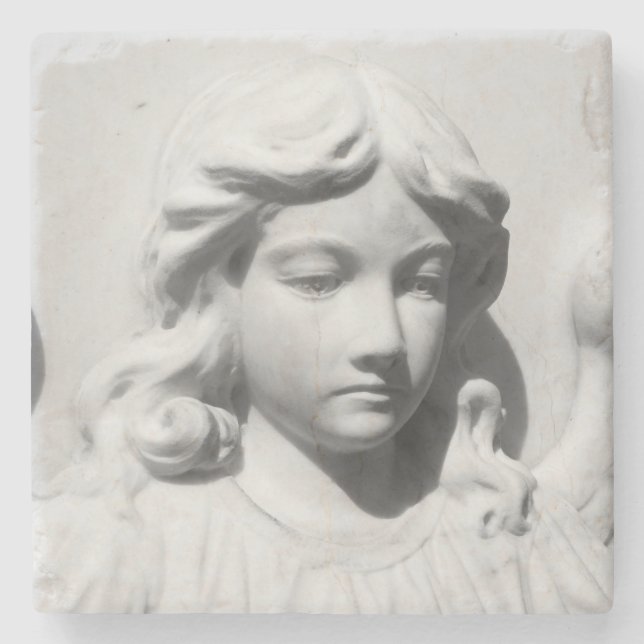 Falln Angel in Mourning Stone Coaster (Front)