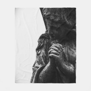 Falln Angel in Prayer Fleece Blanket