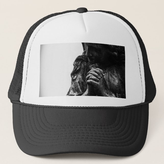 Falln Angel in Prayer Trucker Hat (Front)