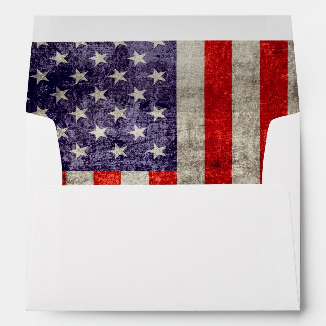 Falln Antique American Flag Envelope (Back (Bottom))