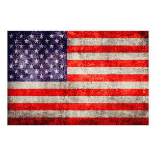 Falln Antique American Flag Photo Print