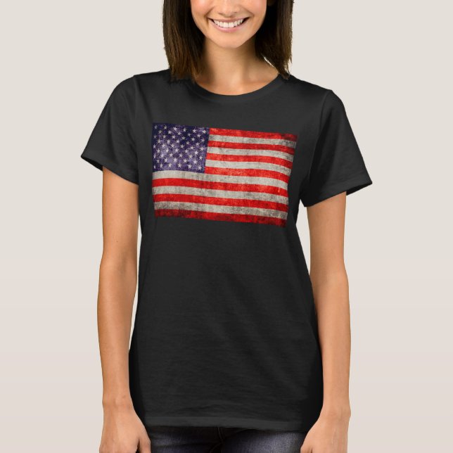 Falln Antique American Flag T-Shirt (Front)