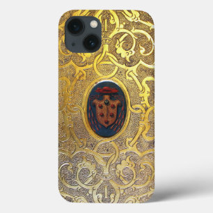 Falln Antique Golden Swirls Book iPhone 13 Case