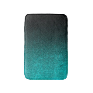 Falln Aqua & Black Glitter Gradient Bath Mat