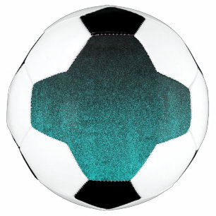 Falln Aqua & Black Glitter Gradient Football