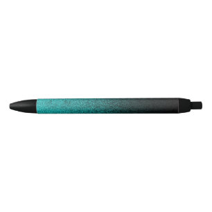 Falln Aqua & Black Glitter Gradient Ink Pen