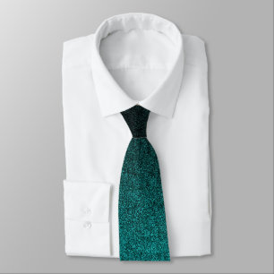 Falln Aqua & Black Glitter Gradient Tie