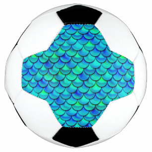 Falln Aqua Blue Scales Football