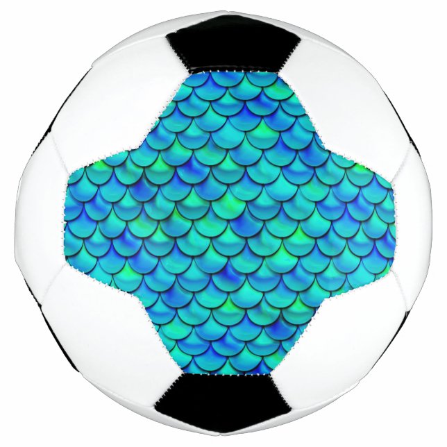 Falln Aqua Blue Scales Football (Front)