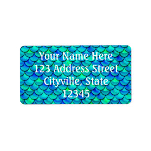 Falln Aqua Blue Scales Label