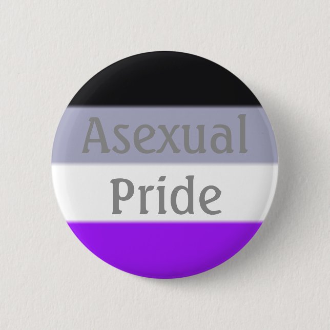 Falln Asexual Pride Flag (Text) 6 Cm Round Badge (Front)