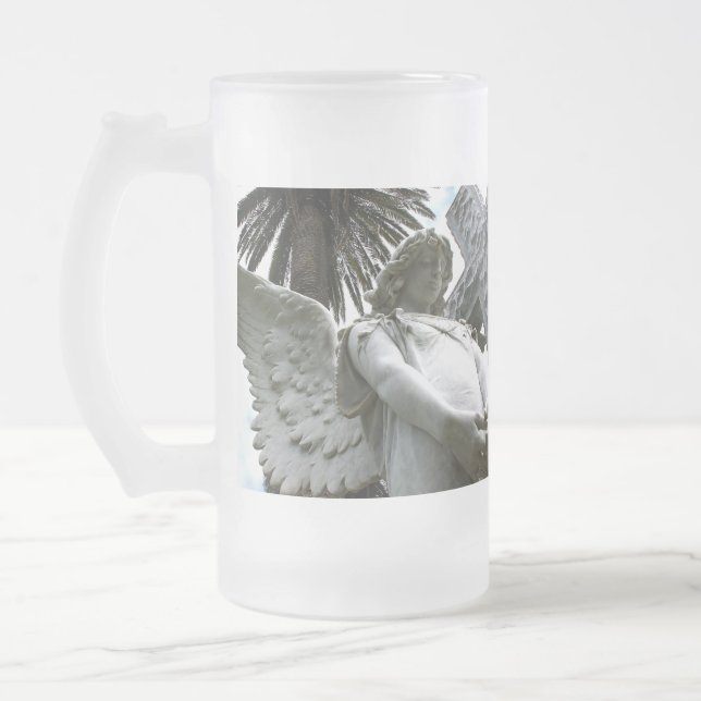 Falln At Peace Frosted Glass Beer Mug (Left)