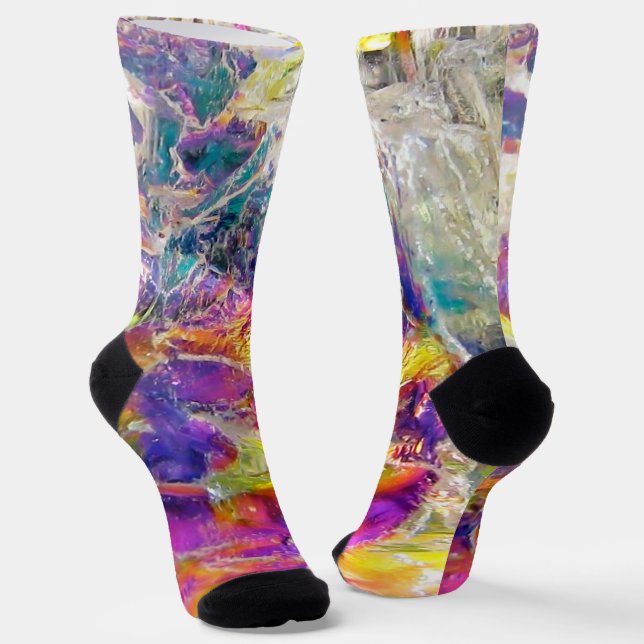 Falln Aura Crystal Socks (Angled)
