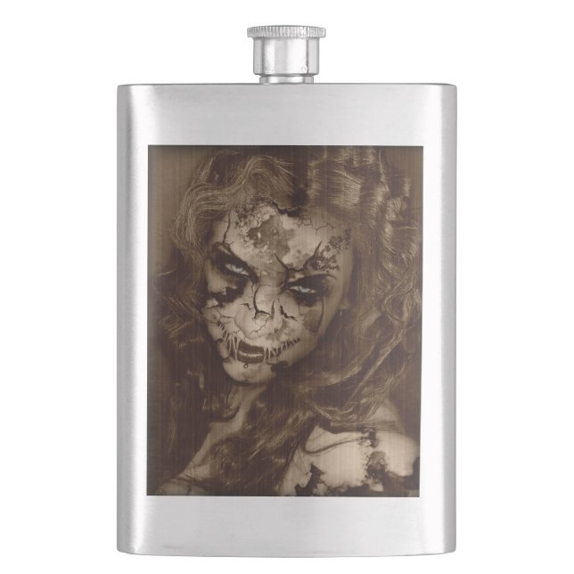 Falln Beautiful Decay Hip Flask (Front)